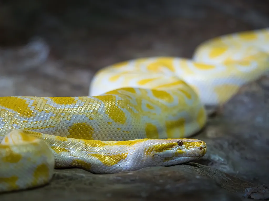 Albino Burmese Python